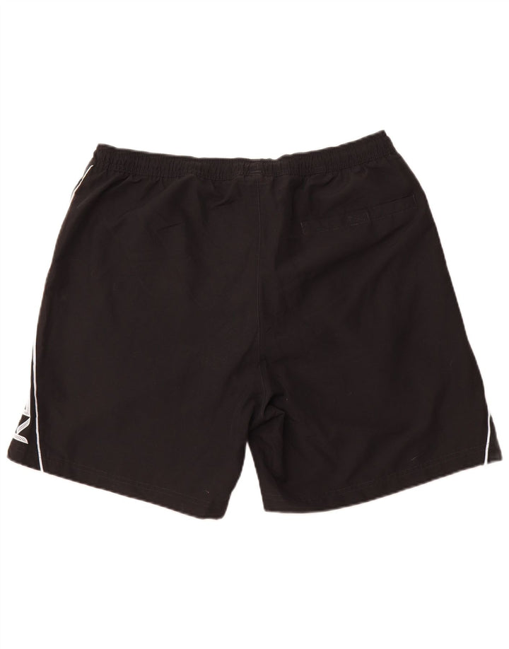 REEBOK Mens Graphic Sport Shorts  Large  Black Polyester