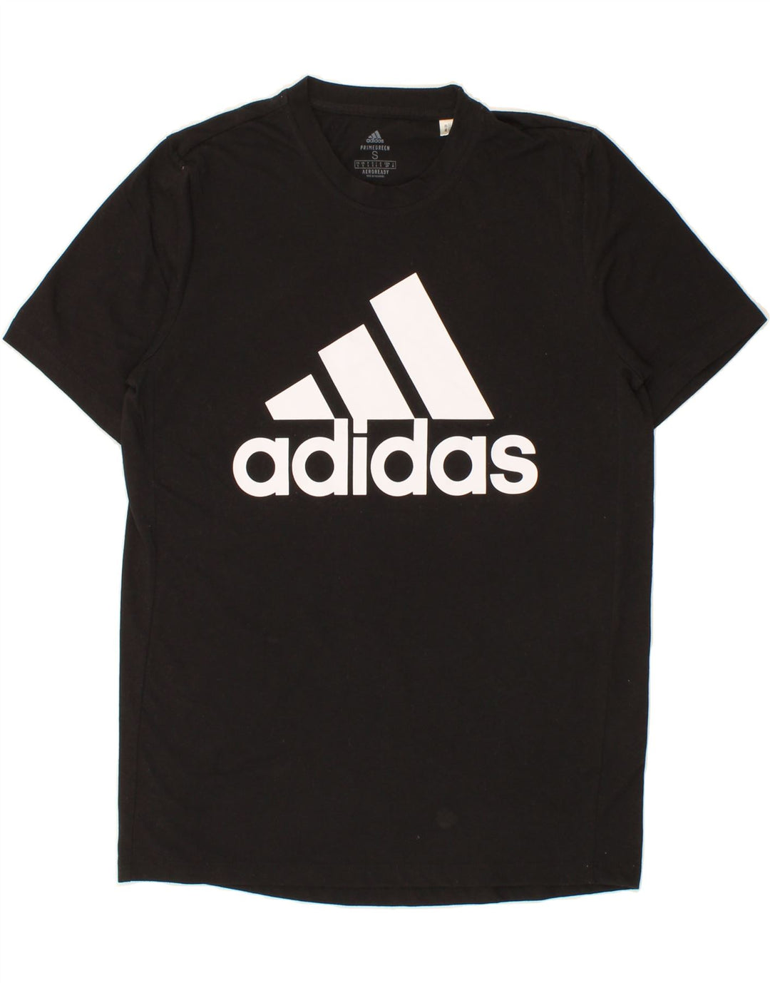 ADIDAS Mens Aeroready Graphic T-Shirt Top Small Black Polyester Vintage Adidas and Second-Hand Adidas from Messina Hembry 