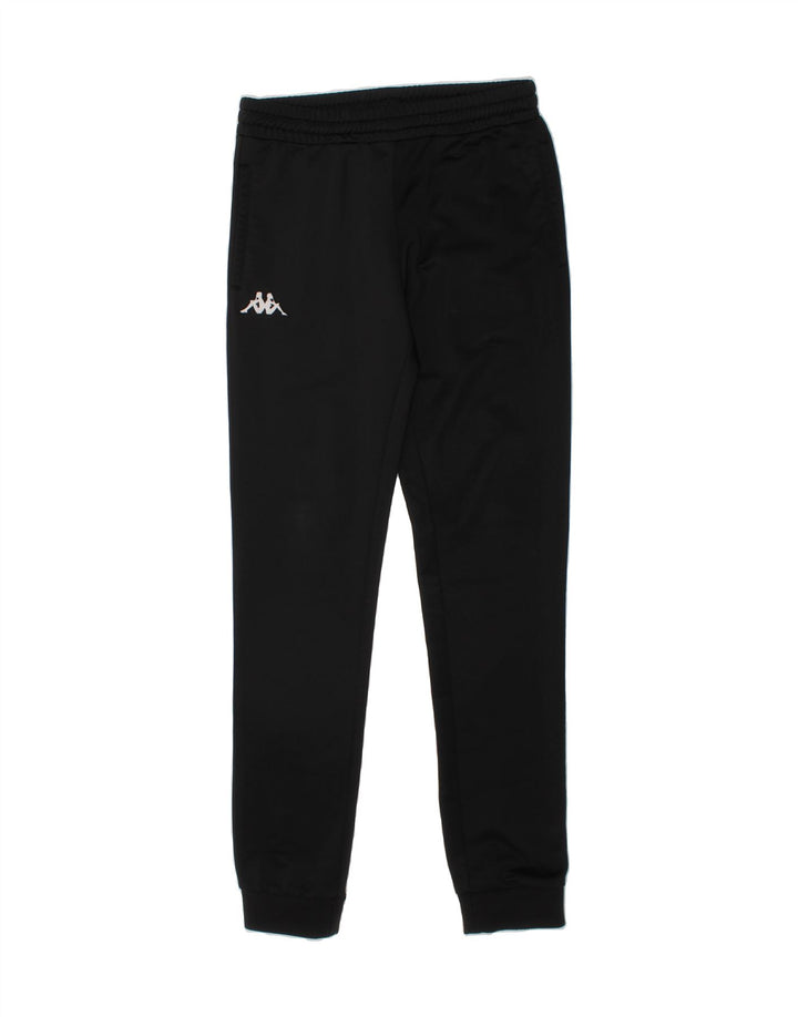 KAPPA Boys Tracksuit Trousers Joggers 9-10 Years Black Polyester Vintage Kappa and Second-Hand Kappa from Messina Hembry 