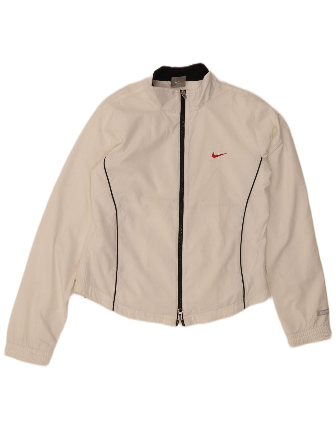 NIKE Womens Tracksuit Top Jacket UK 8/10 Small White