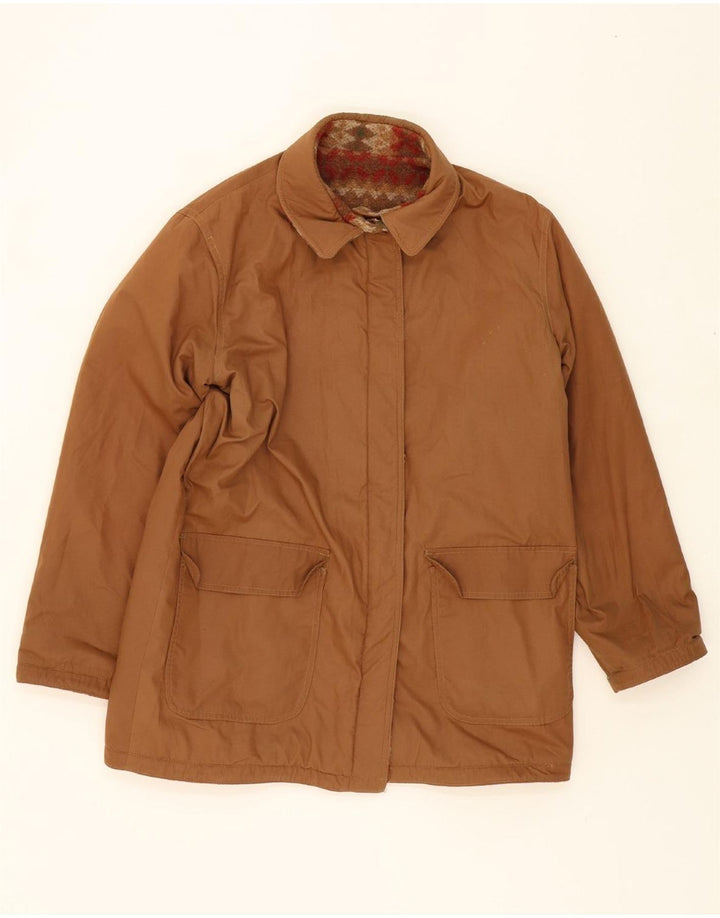 C&A Womens Reversible Jacket EU 46 XL Brown Striped Polyester Vintage C&A and Second-Hand C&A from Messina Hembry 