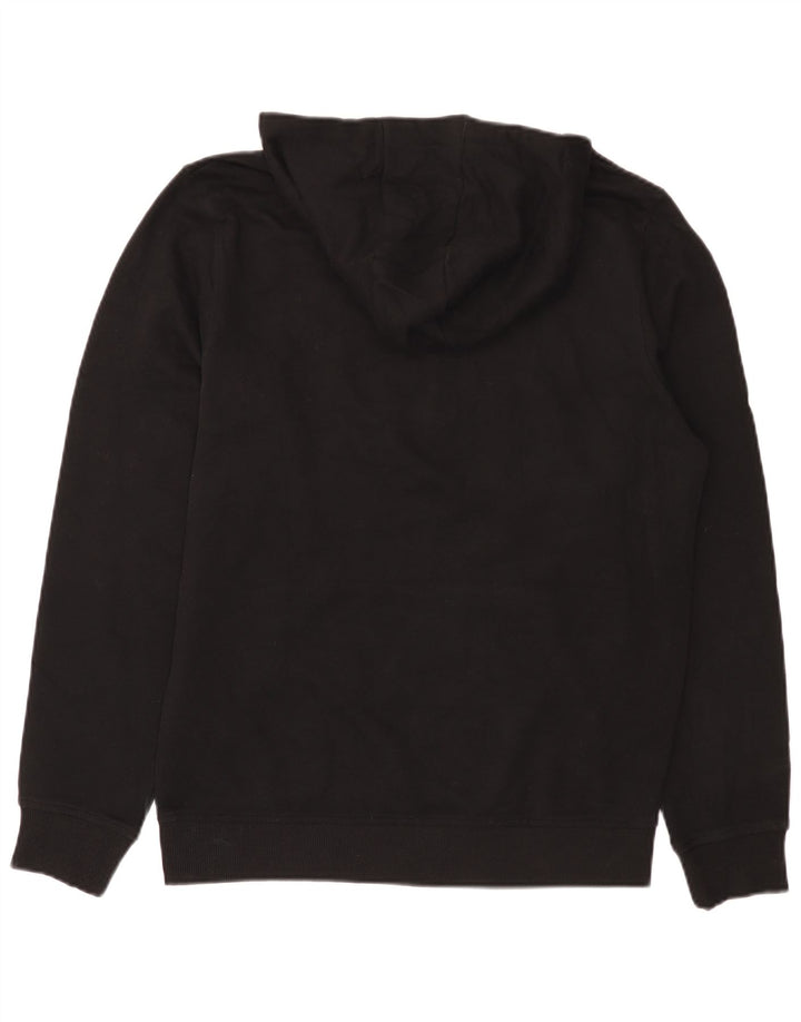 Lyle & Scott Mens Hoodie Jumper Medium Black Cotton
