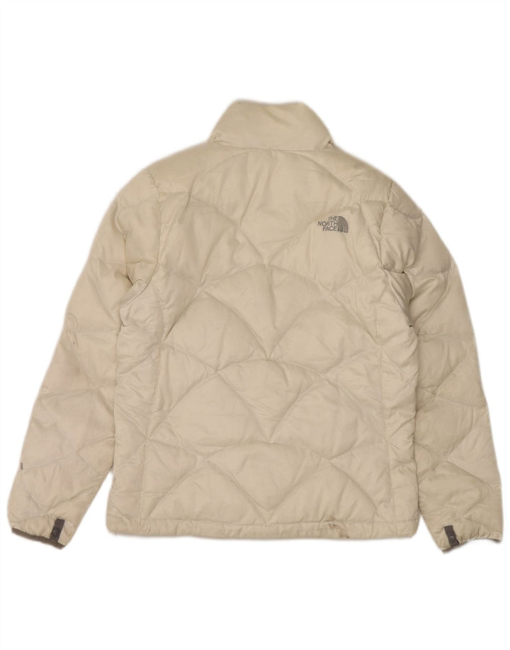 The North Face Womens Padded Jacket UK 16 Large Off White Nylon