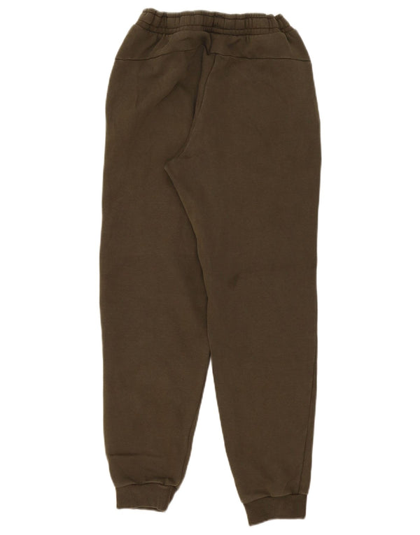 Puma Boys Graphic Tracksuit Trousers Joggers 13-14 Years Khaki Cotton