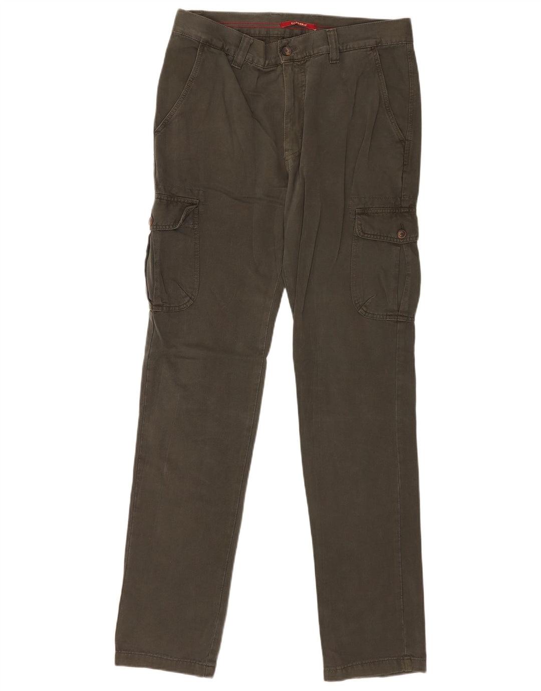 Carrera Mens Regular Cargo Trousers W31 L33 Green Cotton