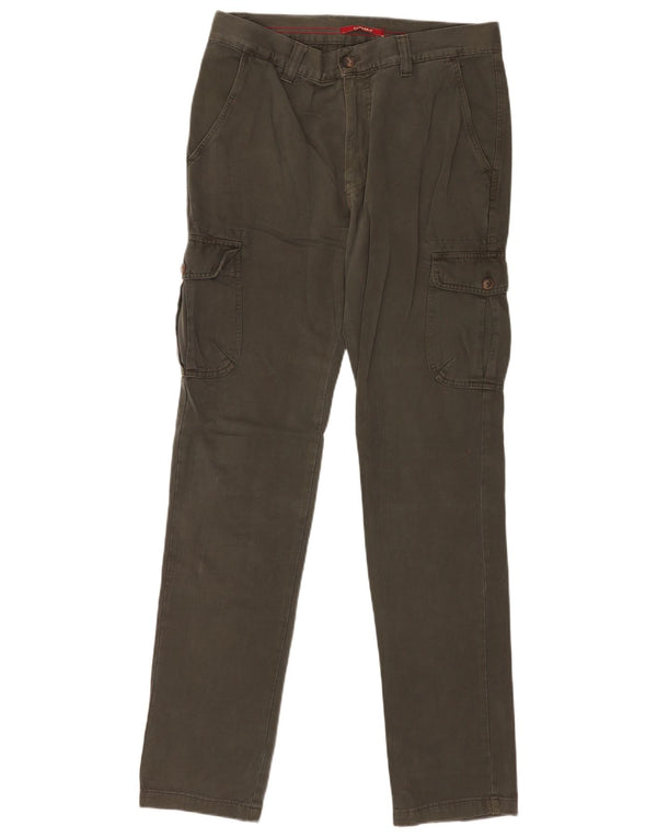 Carrera Mens Regular Cargo Trousers W31 L33 Green Cotton