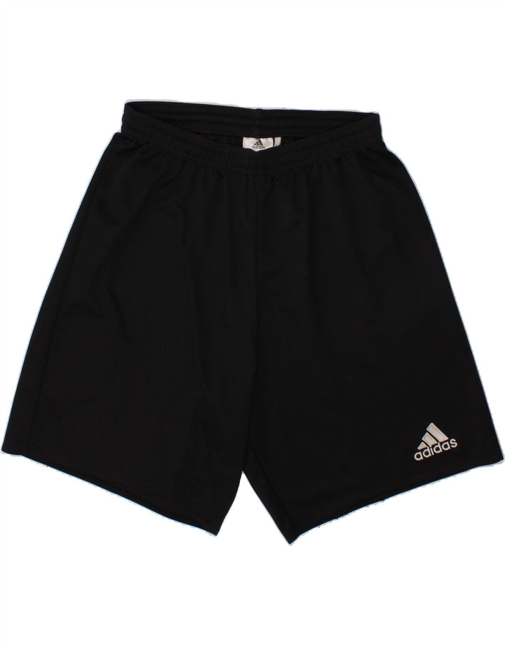 ADIDAS Boys Climalite Sport Shorts 7-8 Years Small Black Polyester Vintage Adidas and Second-Hand Adidas from Messina Hembry 