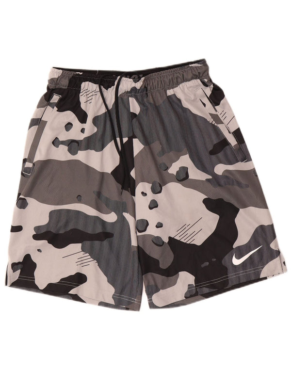 Nike Mens Dri Fit Sport Shorts Medium Grey Camouflage Polyester