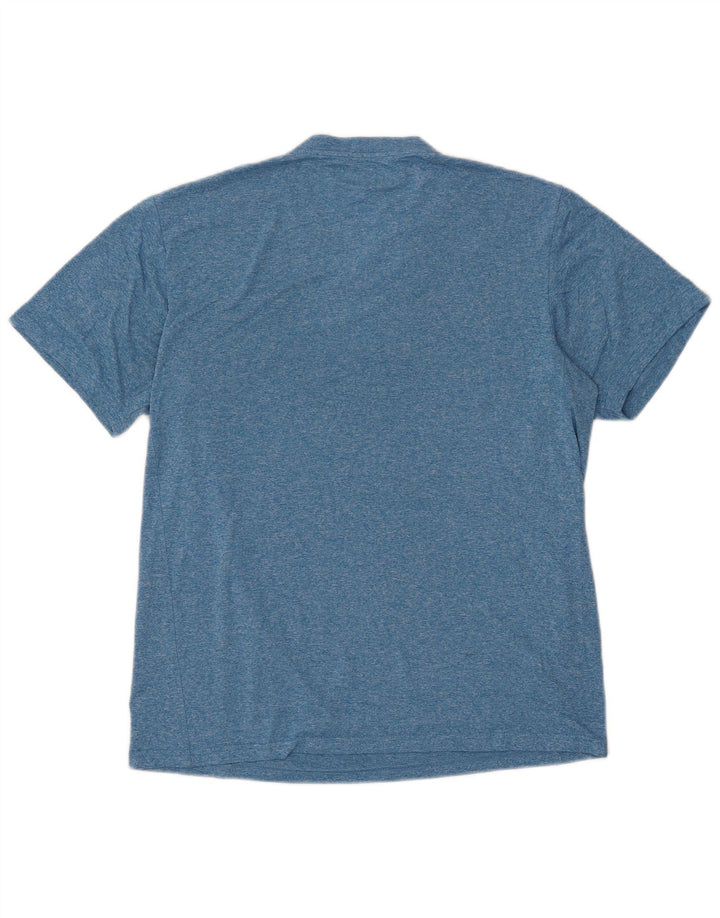 EDDIE BAUER Mens T-Shirt Top Medium Blue Flecked Polyester