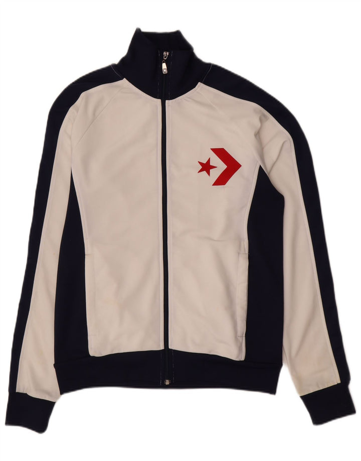 Converse Mens Graphic Tracksuit Top Jacket Medium White Colourblock