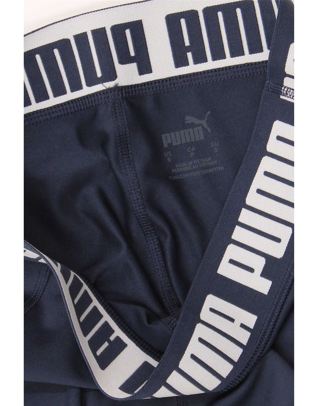 Puma Womens Graphic Leggings UK 10 Small Navy Blue