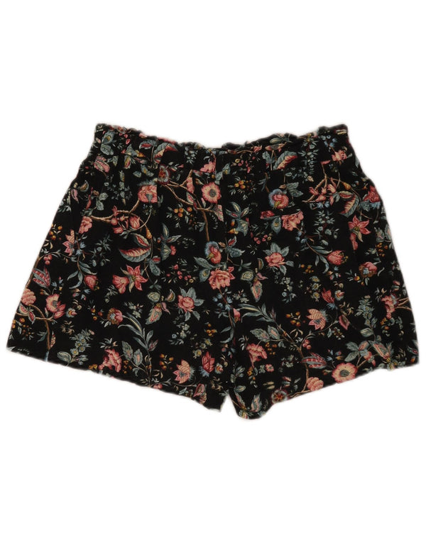Oasis Womens Chino Shorts UK 10 Small W28 Black Floral