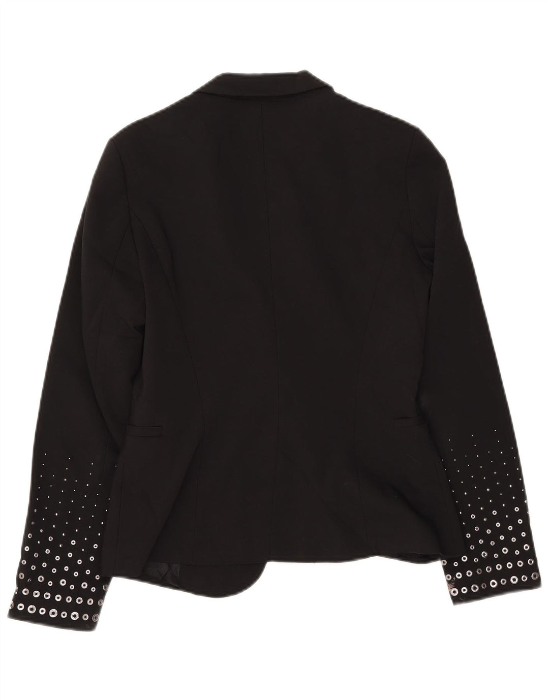 ZARA Womens 1 Button Blazer Jacket UK 12 Medium Black Polyester