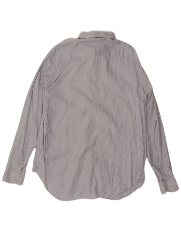 Armani Collezioni Mens Shirt Size 44 17 1/2 XL Blue Geometric