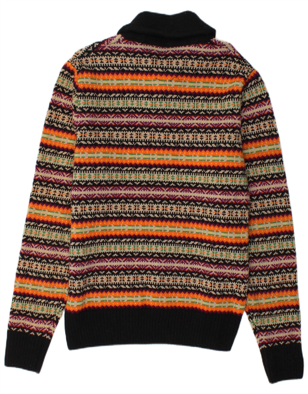 FRANKLIN MARSHALL Womens V-Neck Jumper Sweater UK 16 Large Multicoloured