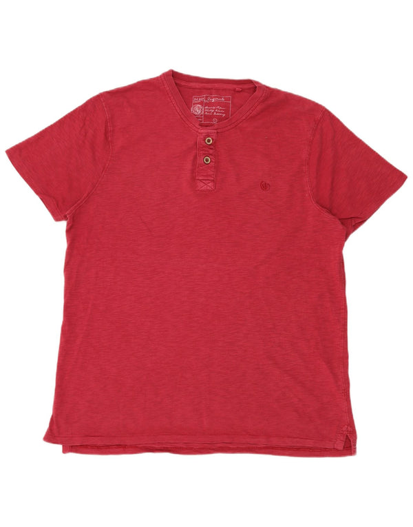 Fat Face Mens T-Shirt Top Large Red Cotton