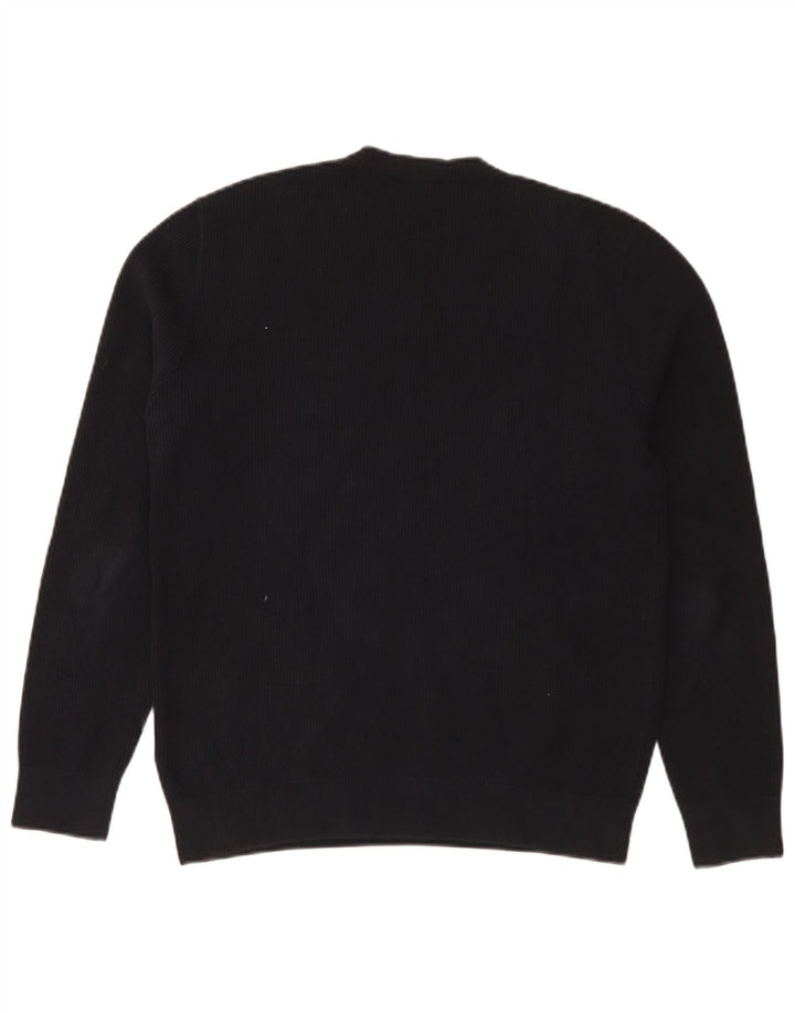 Cos Mens Crew Neck Jumper Sweater Small Black Cotton