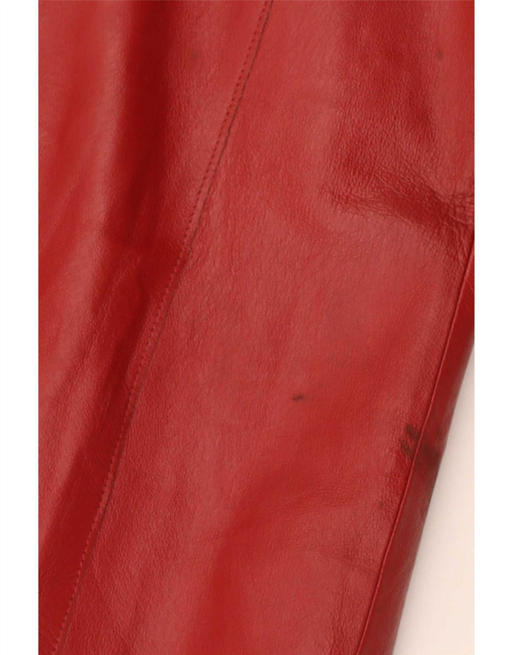 Rachele@Asati Womens Leather Coat IT 46 Large Red