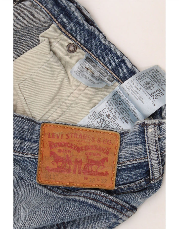 LEVI'S Mens 511 Slim Jeans W32 L32 Blue Cotton