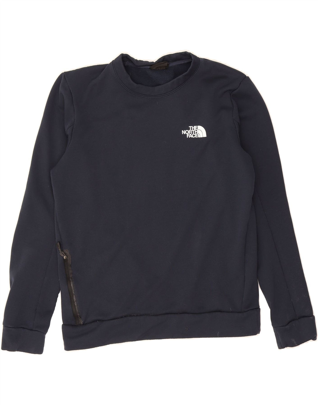 THE NORTH FACE Mens Sweatshirt Jumper Small Navy Blue Polyester Vintage The North Face and Second-Hand The North Face from Messina Hembry 