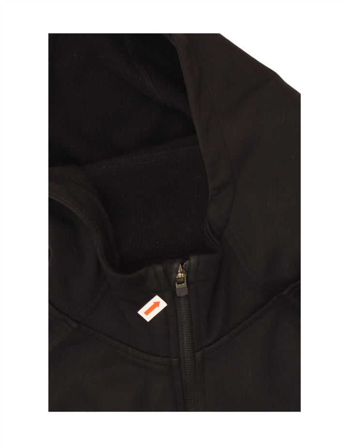 Nike Womens Zip Hoodie Sweater UK 10 Small Black Polyester