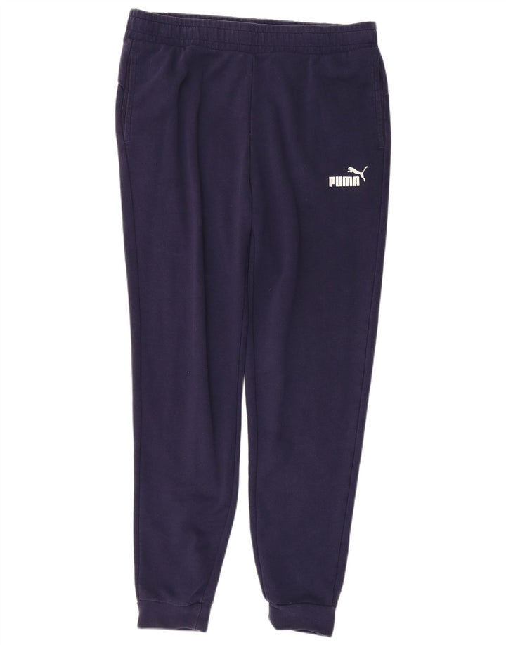 PUMA Mens Tracksuit Trousers Joggers XL  Navy Blue Cotton