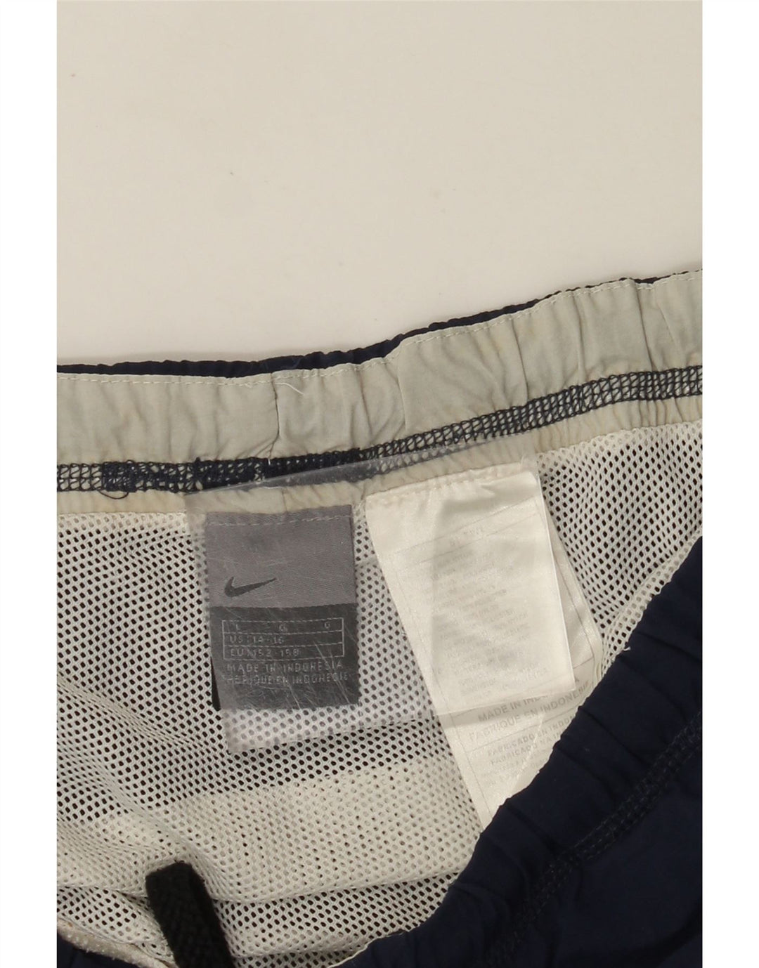 NIKE Boys Swimming Shorts 12-13 Years Large Navy Blue Colourblock