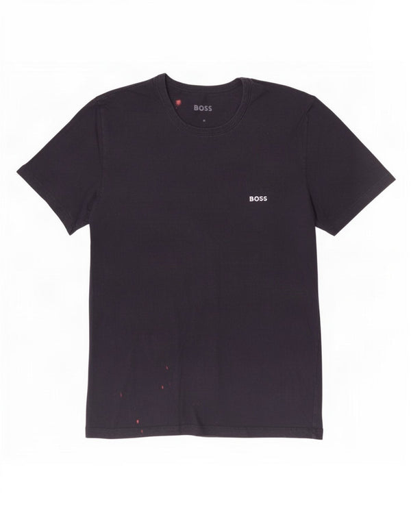 Hugo Boss Mens T-Shirt Top Medium Navy Blue Cotton