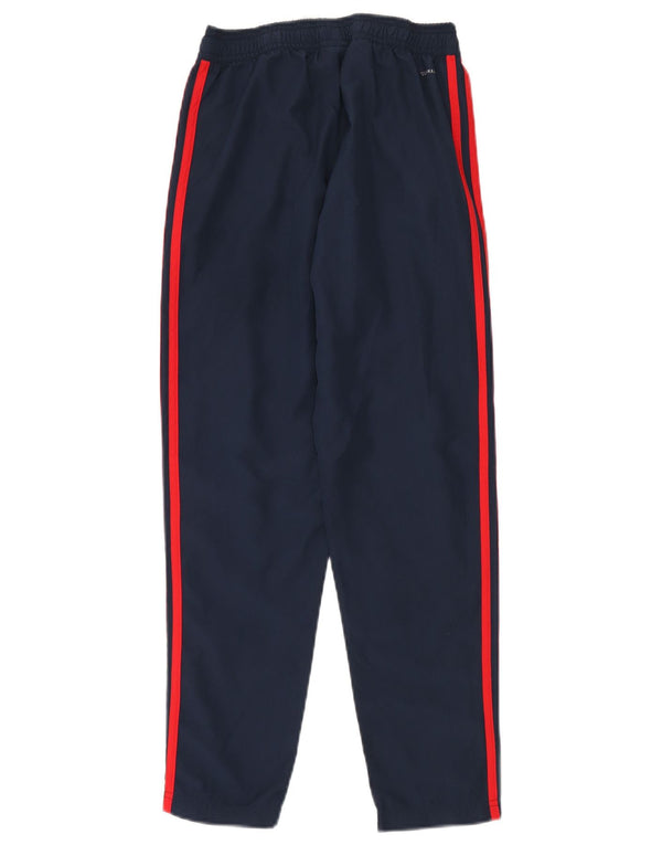 ADIDAS Boys Arsenal Tracksuit Trousers 11-12 Years Navy Blue Polyester