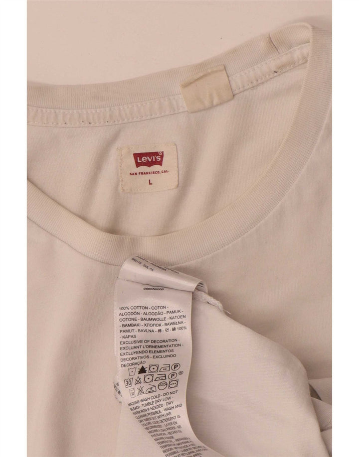 Levi's Mens Graphic T-Shirt Top Large White