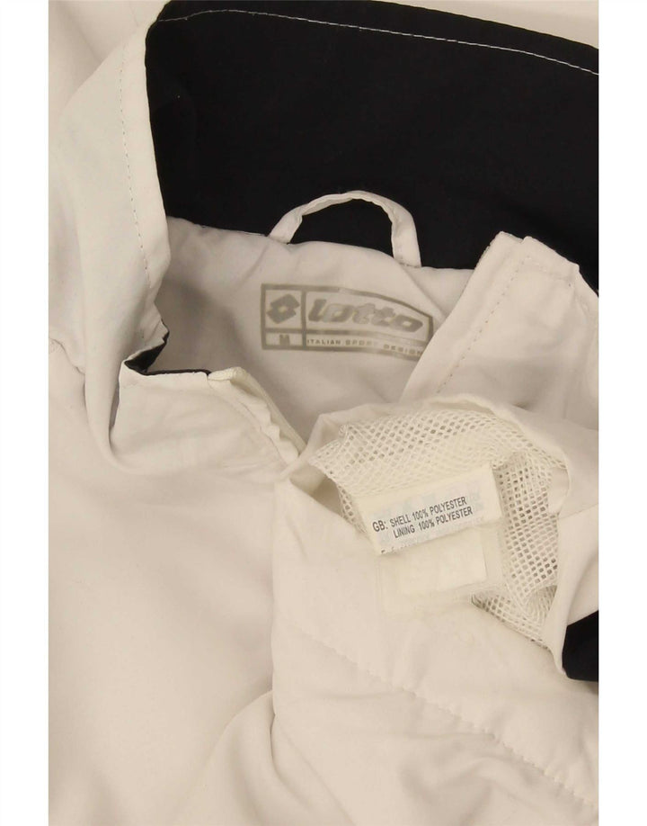 Lotto Mens Tracksuit Top Jacket Medium White Colourblock Polyester