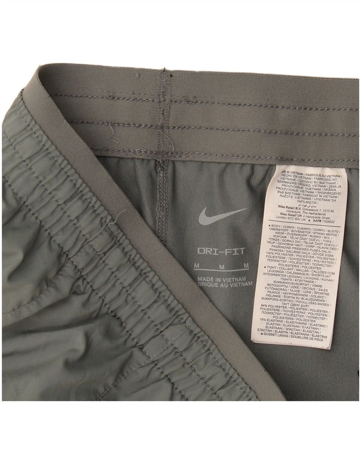 Nike Womens Dri Fit Sport Shorts UK 14 Medium Grey Polyester