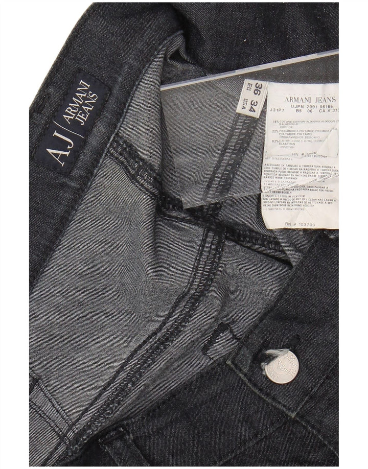 ARMANI Mens Straight Jeans W36 L35 Navy Blue Cotton