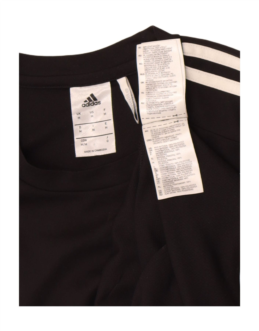 Adidas Mens Climalite T-Shirt Top Medium Black Polyester