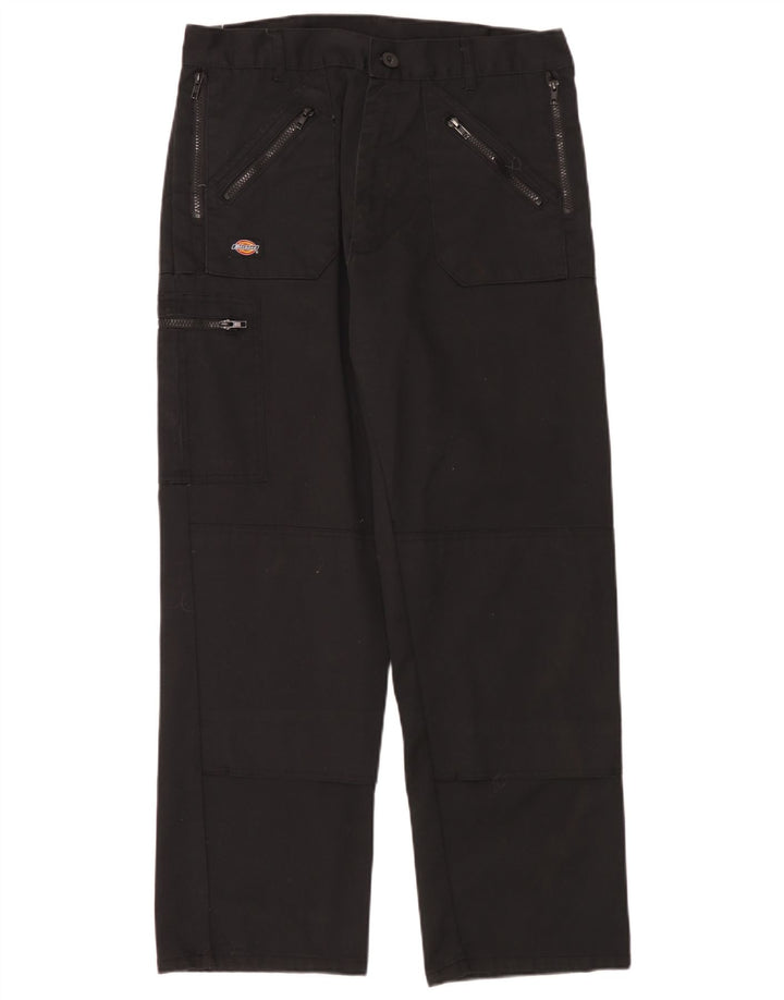 Dickies Mens Straight Cargo Trousers W34 L30 Black Polyester