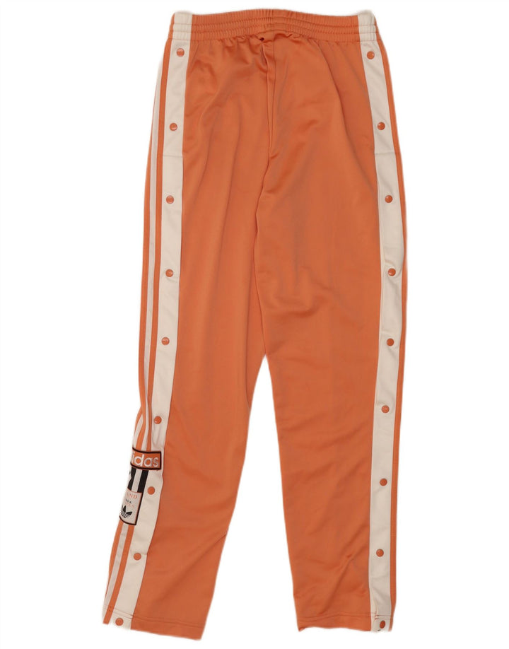 Adidas Womens Tracksuit Trousers UK 8 Small Orange Colourblock Polyester