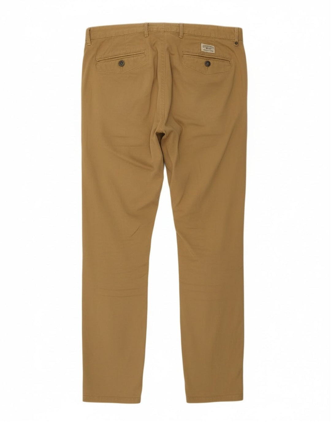 Rifle Mens Slim Chino Trousers W32 L32 Beige Cotton