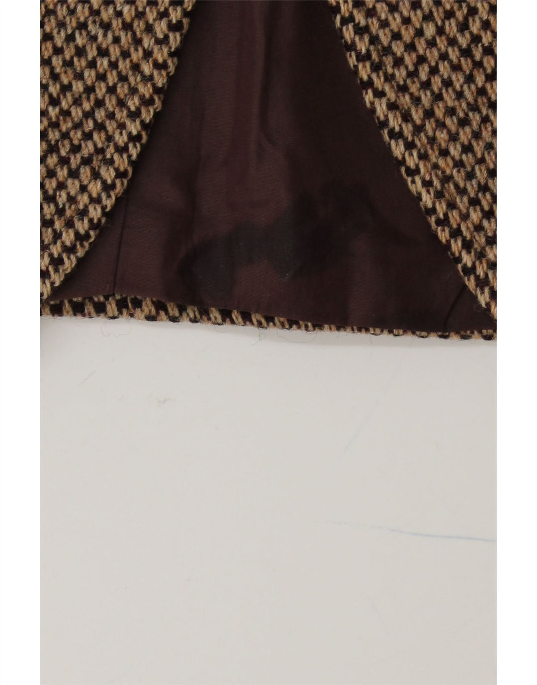 HARRIS TWEED Mens 3 Button Blazer Jacket UK 38 Medium Brown New Wool