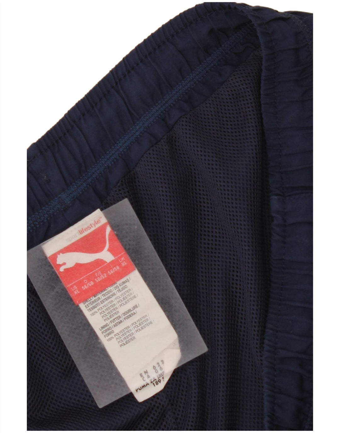 PUMA Mens Graphic Sport Shorts XL Navy Blue Polyester