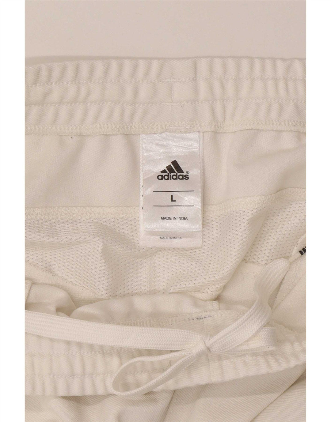 Adidas Mens Tracksuit Trousers Large White Polyester