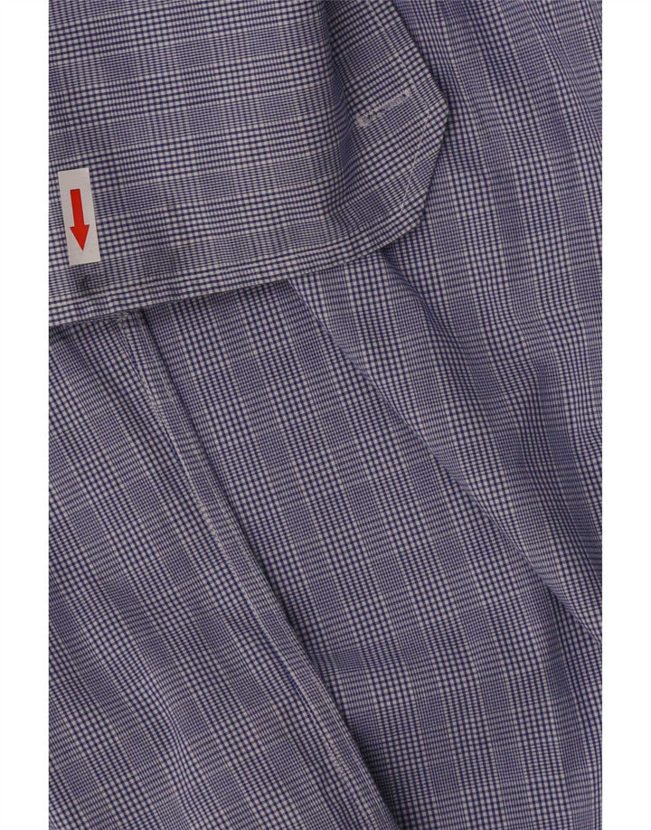 Tommy Hilfiger Mens Formal Shirt Size 15 1/2 Medium Blue Houndstooth