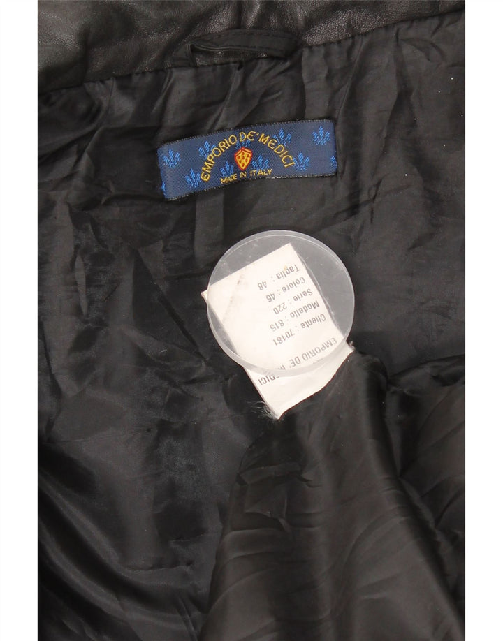 Vintage Womens Windbreaker Jacket IT 48 XL Black Polyester