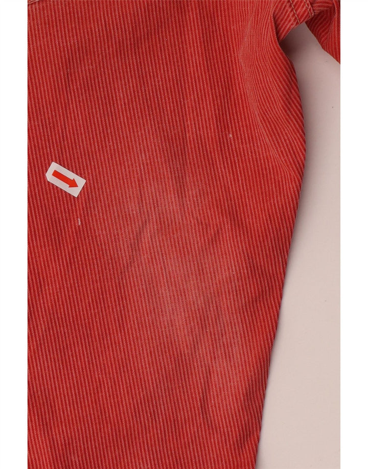 JECKERSON Mens Straight Corduroy Trousers W32 L33 Red