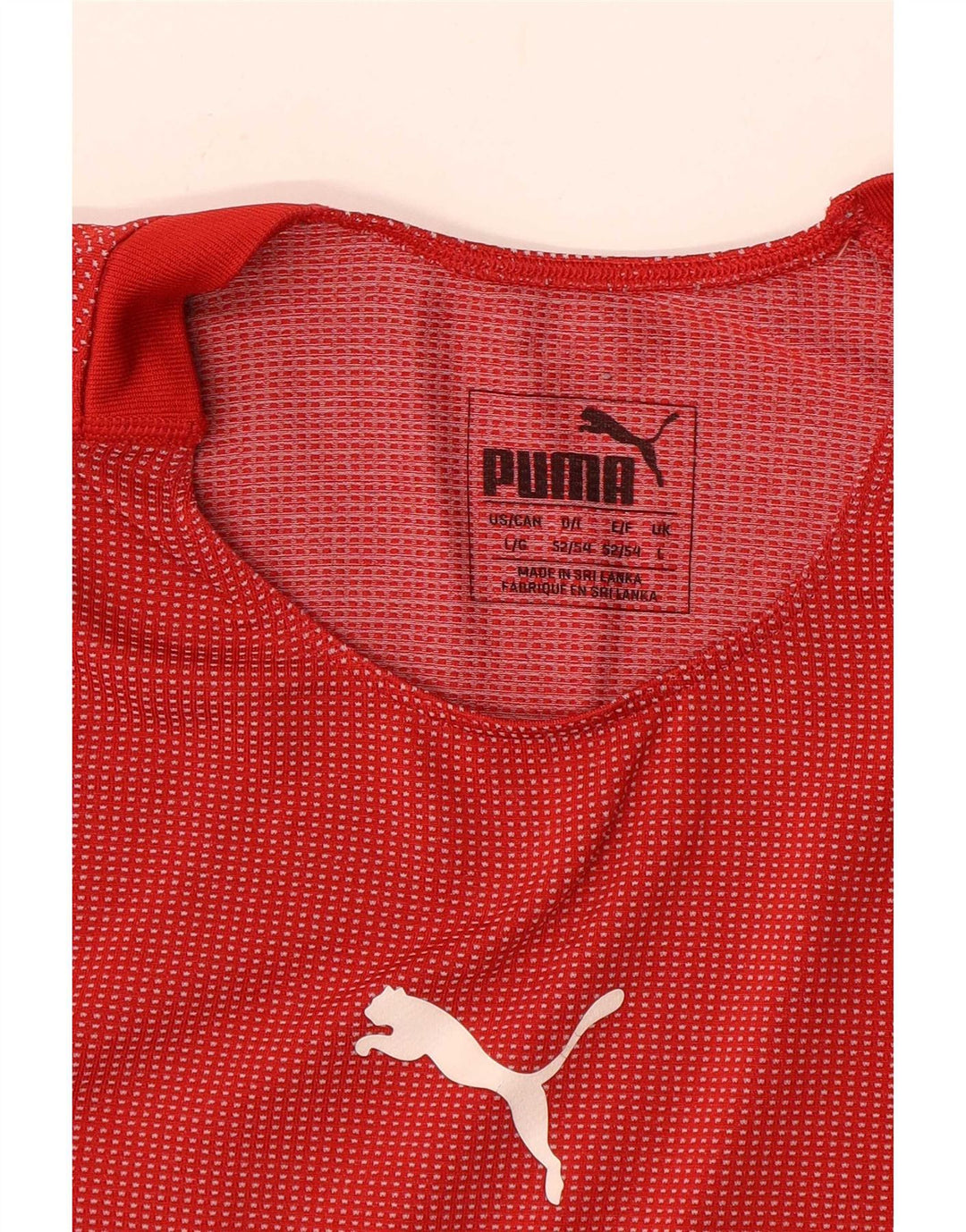 Puma Mens Graphic T-Shirt Top Large Red Striped