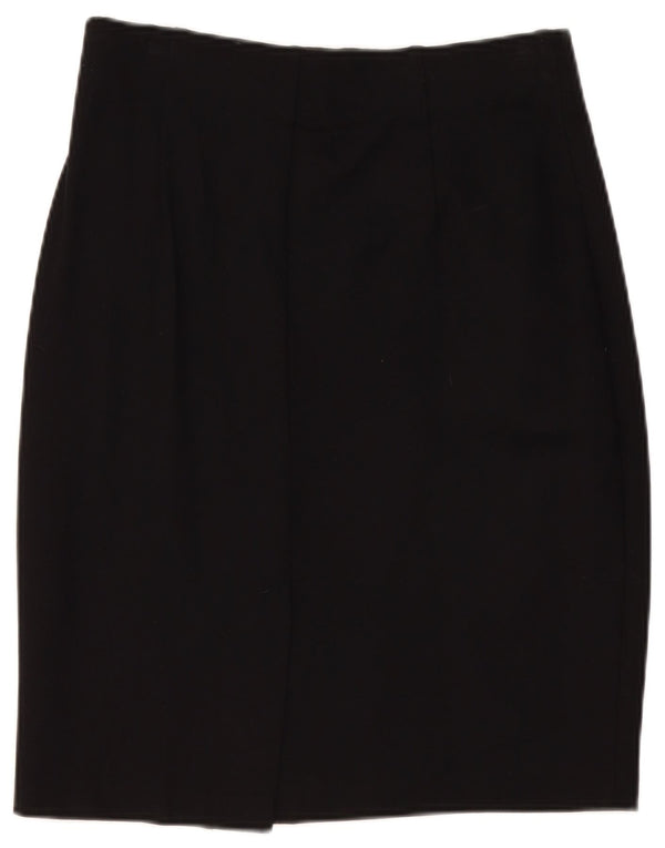 Marks & Spencer Womens Pencil Skirt UK 14 Large W32 Black Viscose