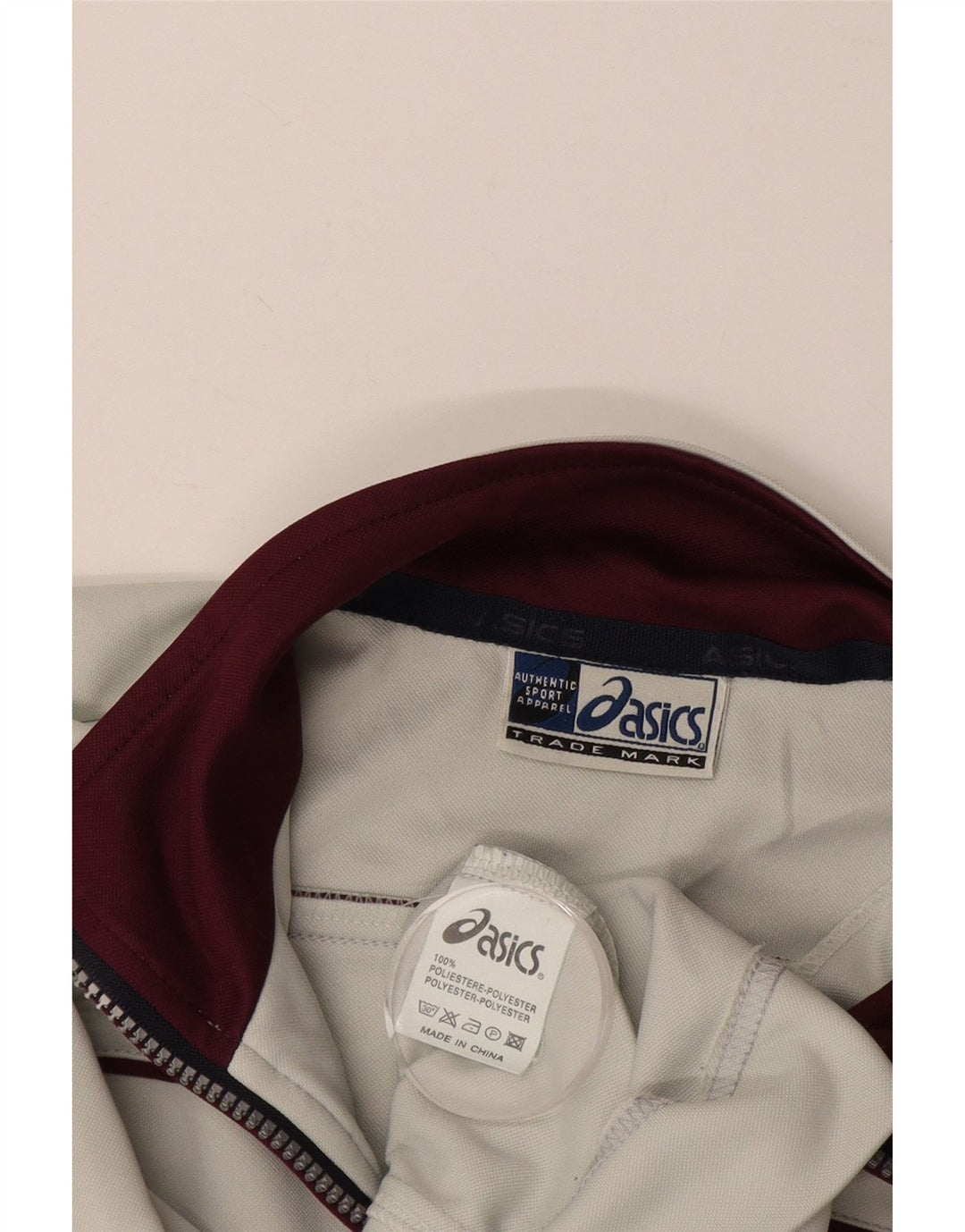 ASICS Mens Tracksuit Top Jacket Medium White Polyester