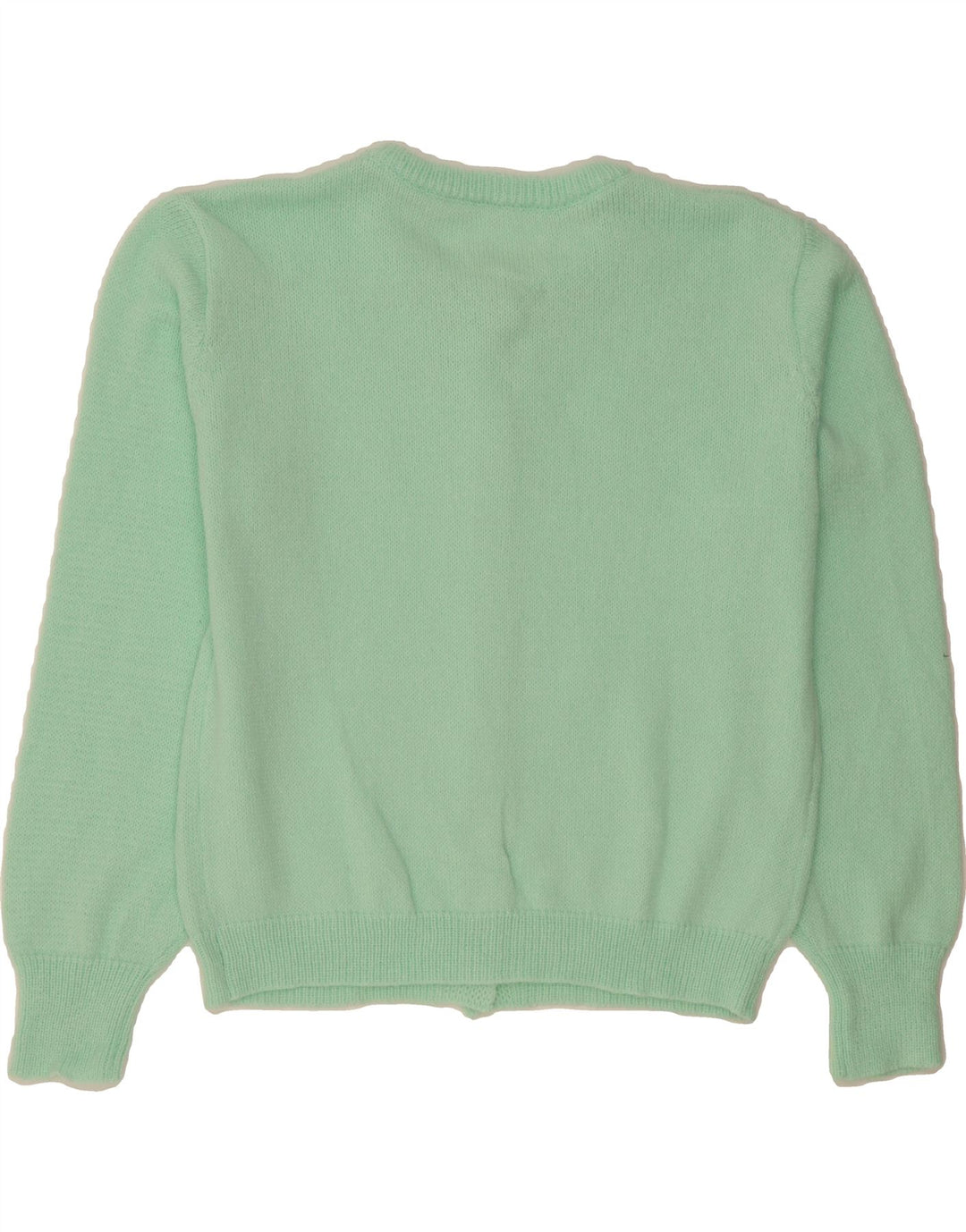 VINTAGE Womens Oversized Cardigan Sweater UK 10 Small Green Polyester Vintage Vintage and Second-Hand Vintage from Messina Hembry 