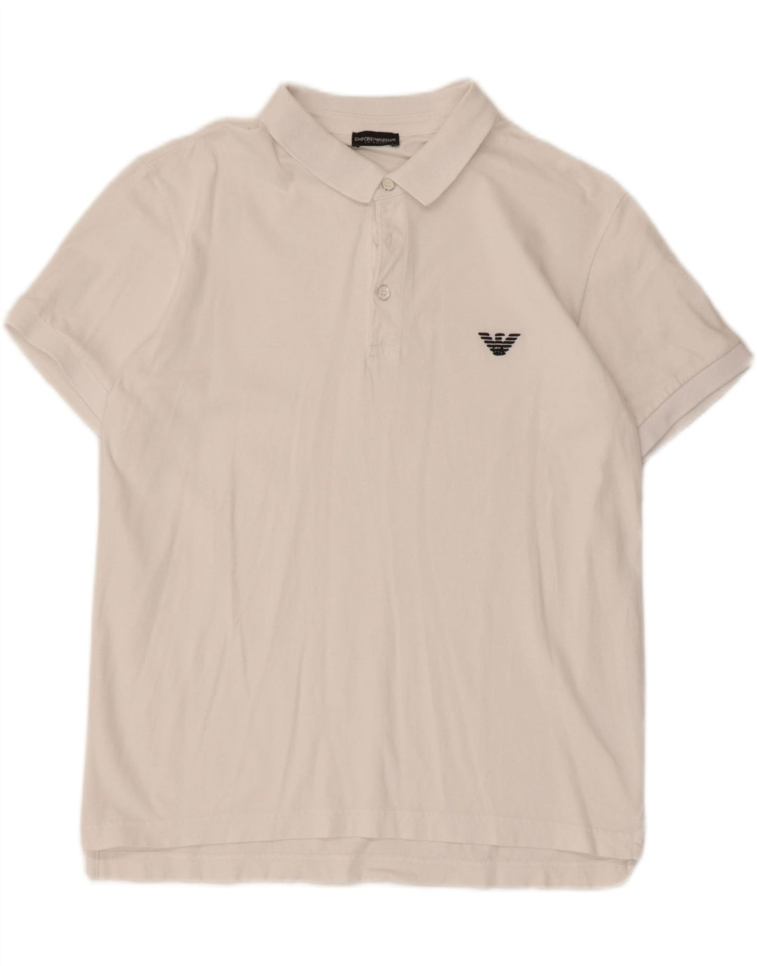 Emporio Armani Mens Polo Shirt Medium White
