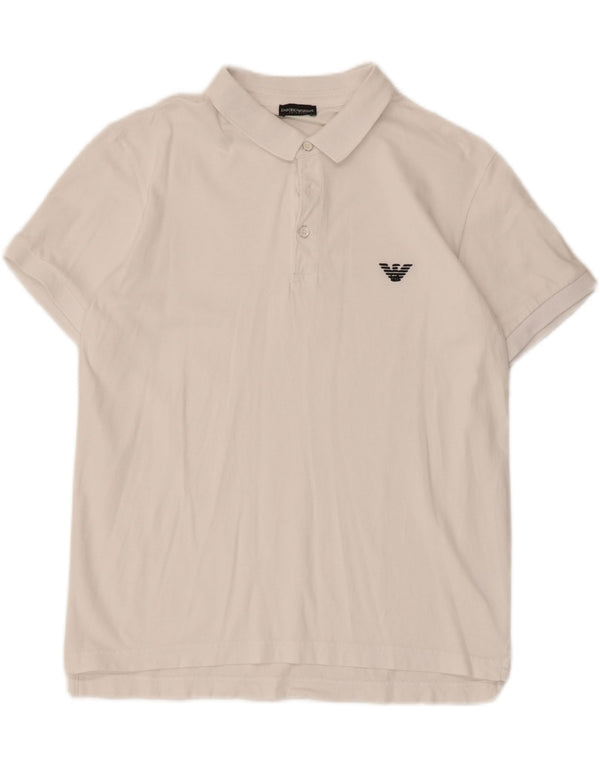 Emporio Armani Mens Polo Shirt Medium White
