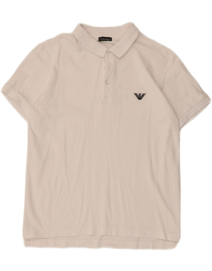 Emporio Armani Mens Polo Shirt Medium White